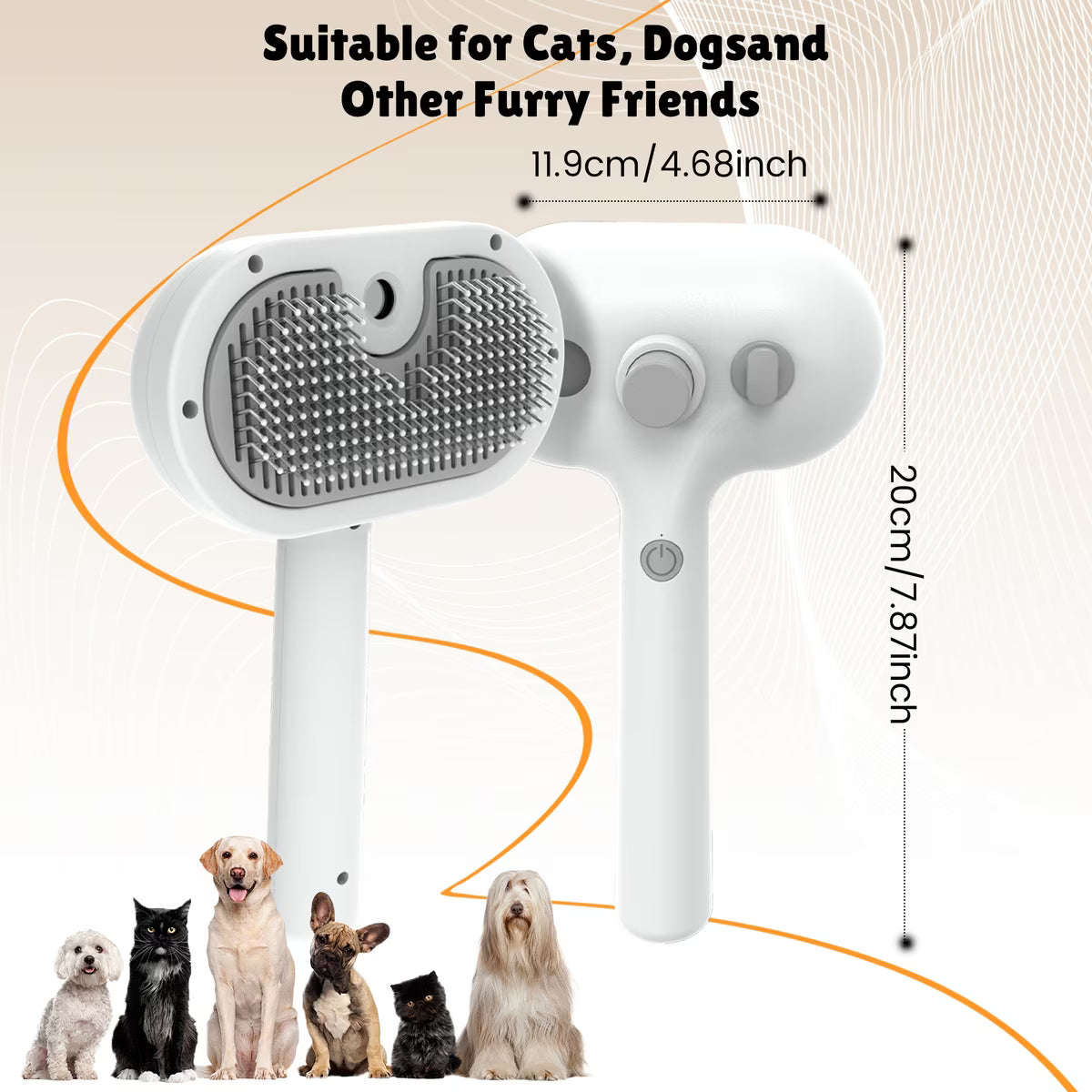 3-in-1 Pet Spray & Massage Brush