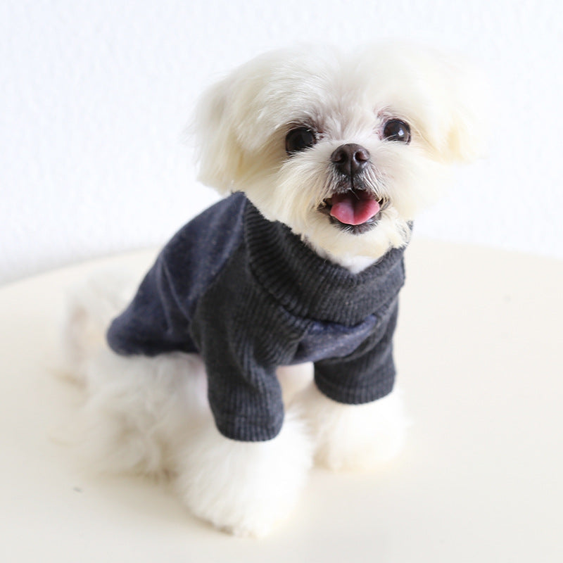 Winter Warm Sweater Starry Turtleneck Dog Clothing for Small Medium Dogs Pet Clothing