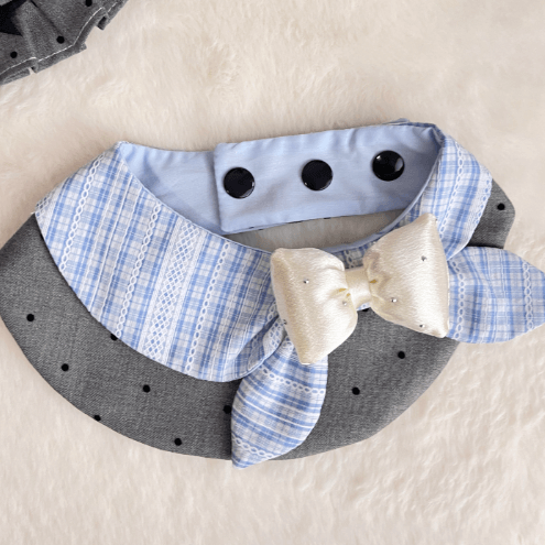 Pet Bib Plaid Drool Bandana Dress Style Pink Size S-XL