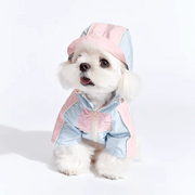 Dog Jacket Waterproof Anti Static Hooded Windbreaker Blue Size XS-XXL