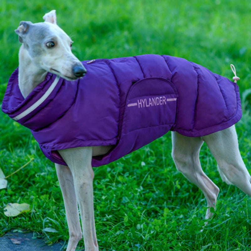 Thick Padded High-Neck Dog Jacket Winter Warm Windproof Pet Coat or Italian greyhound Whippet