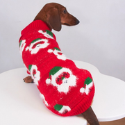 Weenie Dog Clothes Christmas Knitted Sweater Faux Mink Fur Dachshund Outfit