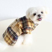 Cotton Plaid Shirt for Small Medium Dogs Pet Clothing
