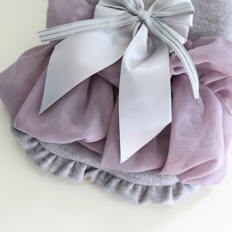 Winter Warm Dress Cloud Tulle Knit Dog for Small Medium Dogs Pet Clothing