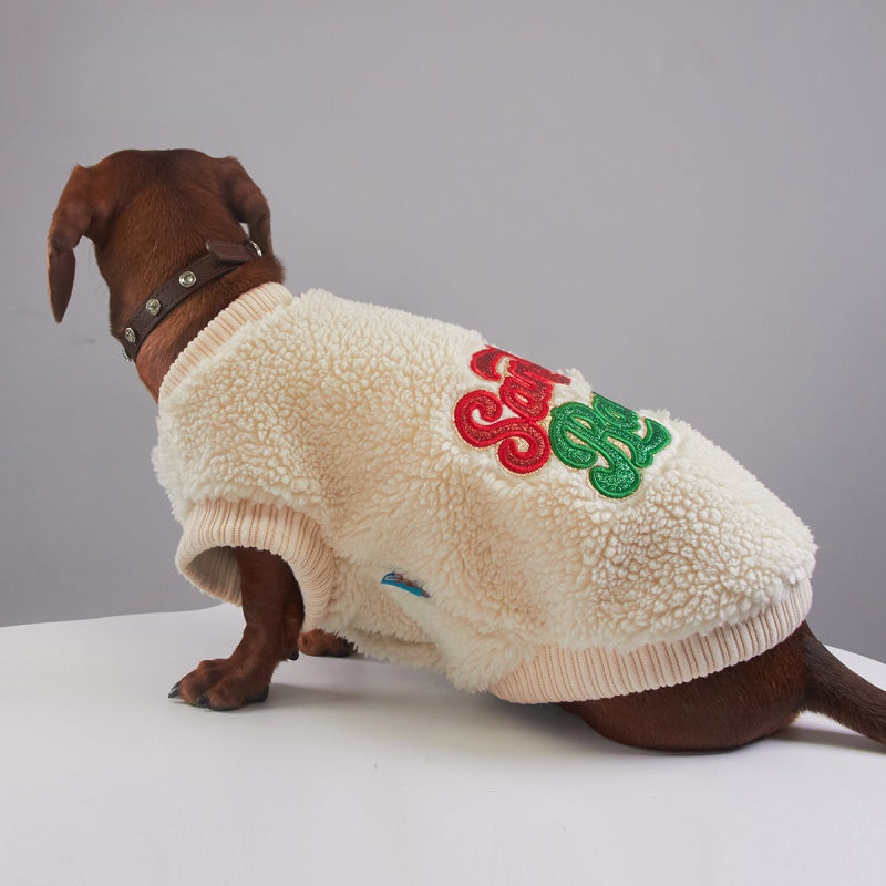 Weenie Dog Clothes Christmas Fleece  Winter Shirt Dog Clothes Fashion
