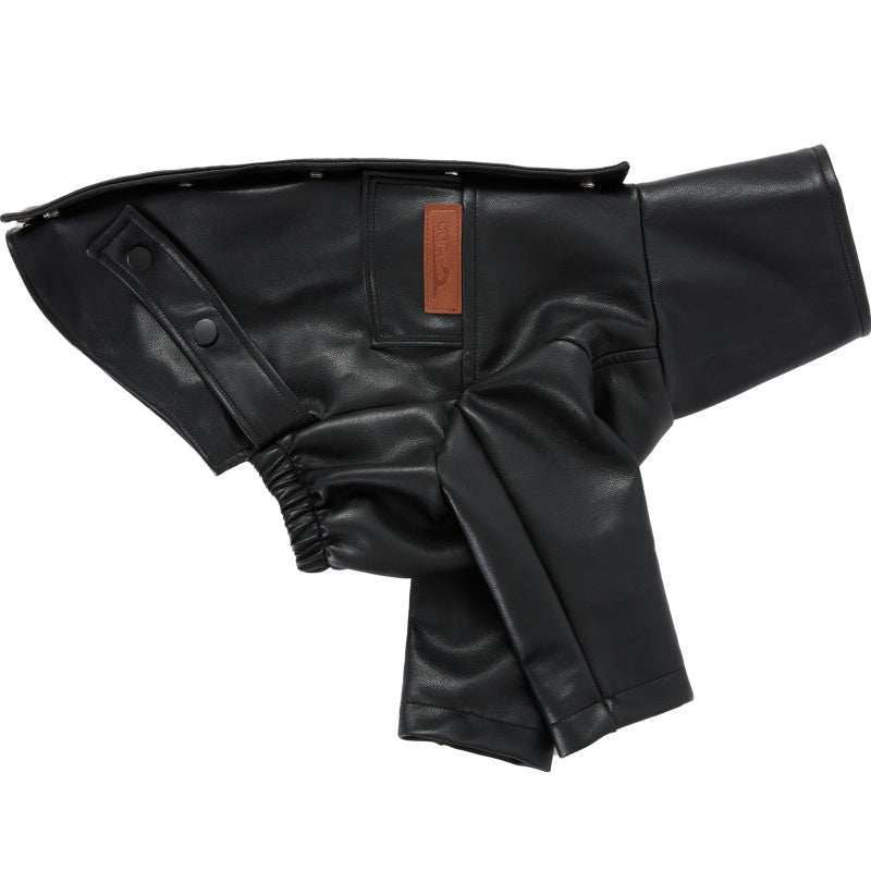 Autumn Winter Stylish Leather Jacket for Italian greyhound Whippet Dog Clothes