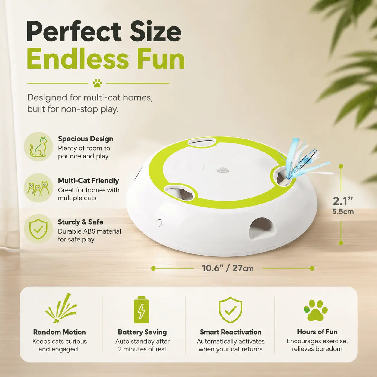 Interactive Mushroom Whack-A-Mole Cat Toy
