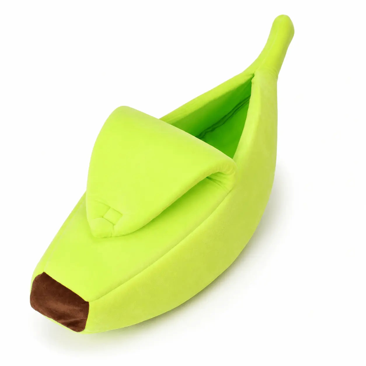 Cloud-Soft Banana Cat Cave – Anxiety-Relieving Semi-Enclosed Nest Bed
