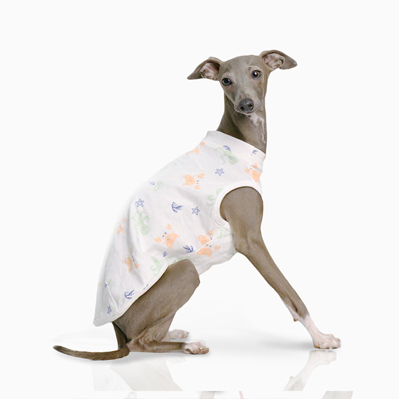 Summer Cotton Soft Tank Top Shirt Italian Greyhound Whippet Dog Clothes - PIKAPIKA