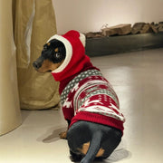 Weenie Dog Clothes Christmas Red Sweater for Dogs Dachshund Warm Winter Outfit