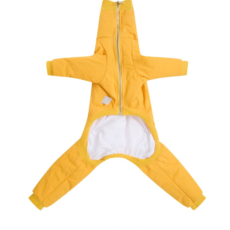 Handmade Winter White Duck Down Four-Leg Warm Dog Snowsuit  for Italian greyhound Whippet Dog Clothes