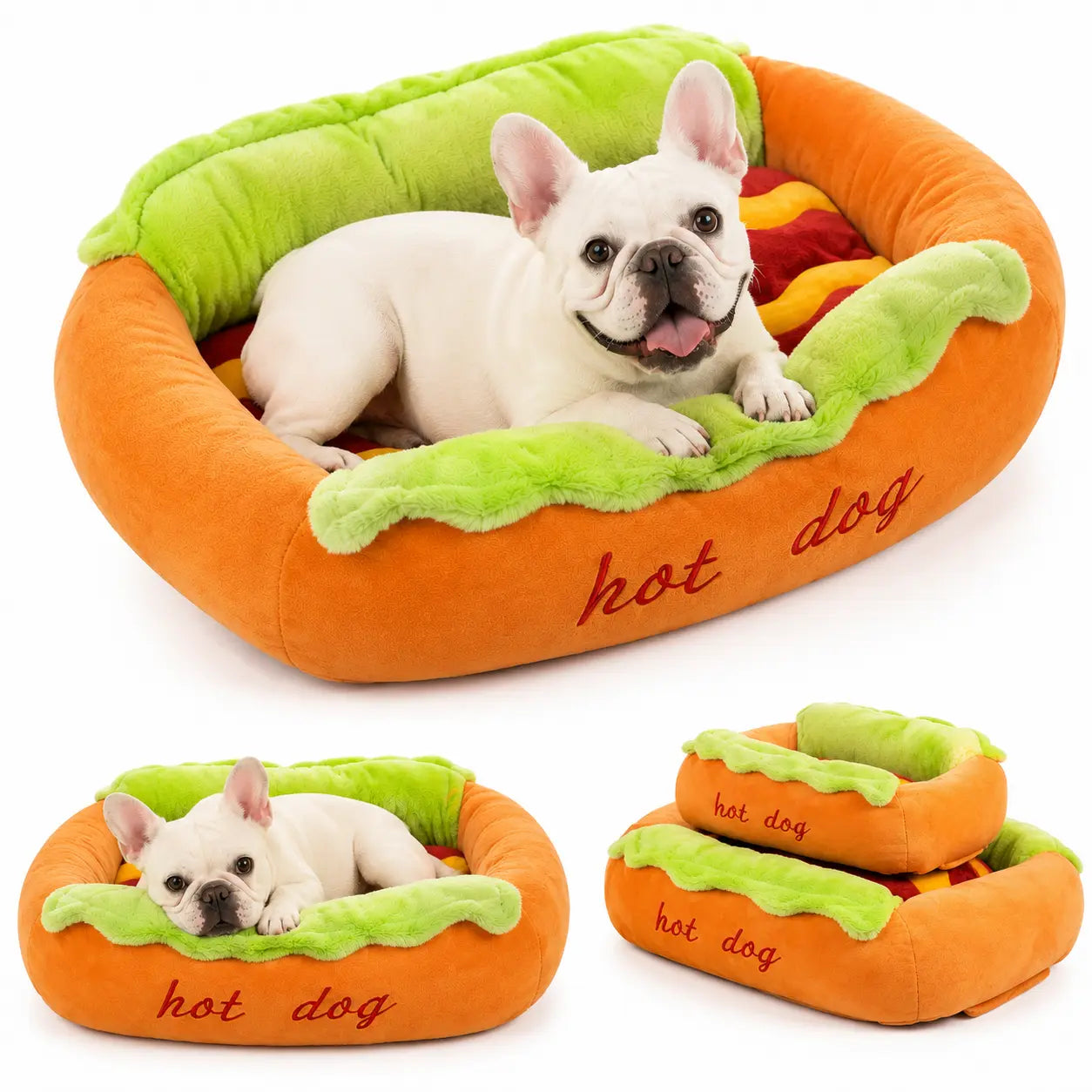 The Viral "Hot Dog" Pet Bed | Small Breed Cozy Nest