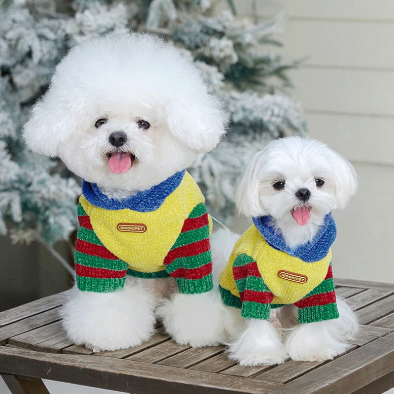 Christmas Sweater Dog Clothes Winter Red Vest  for Small Medium Dogs