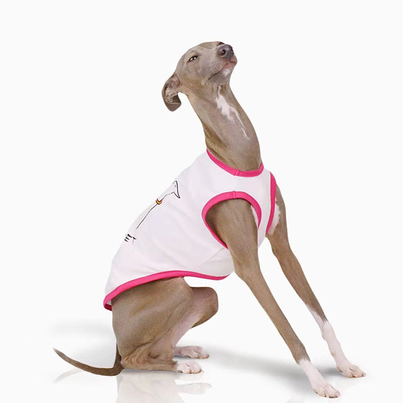 Cotton Soft Tank Top Shirt Italian Greyhound Whippet Dog Clothes - PIKAPIKA