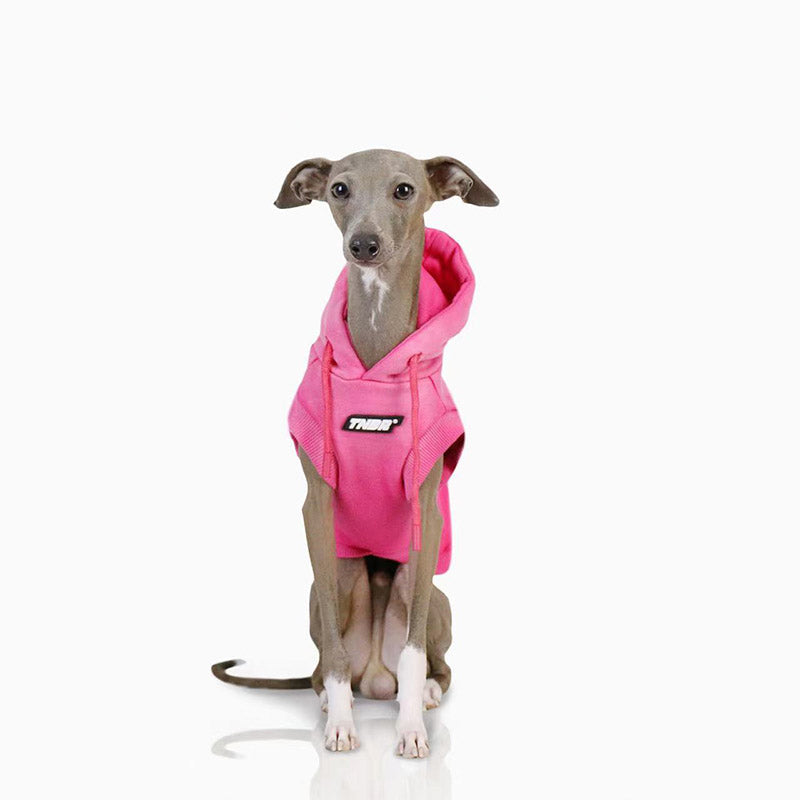 Pink Cotton Hoodie Italian Greyhound Whippet Dog Clothes - PIKAPIKA