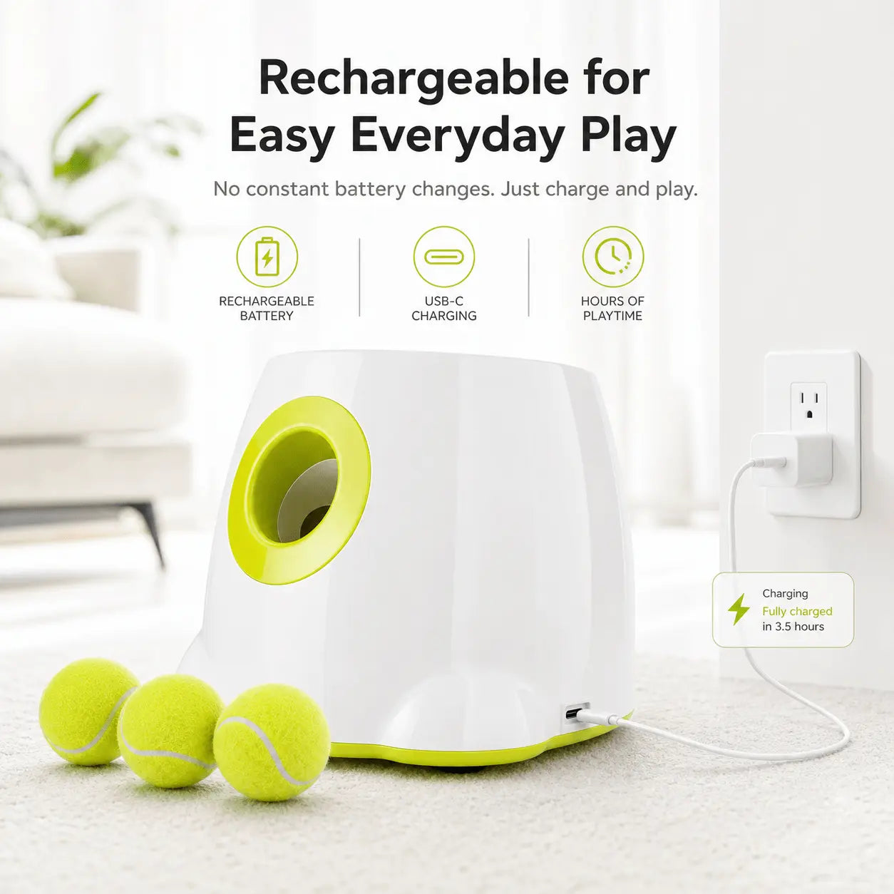 Rechargeable Automatic Dog Ball Launcher