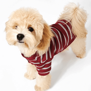 Red Stripe Dog T-Shirt - Long Sleeve Pet Top