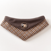 Pet drool biba Wool Blend Equestrian Plaid Brown