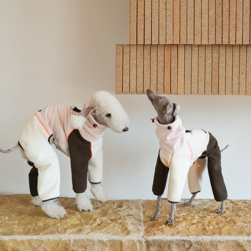 Anti-Static Fleece Dog Onesies Winter Warm Hoodie for Bedlington Greyhound Whippet Clothes