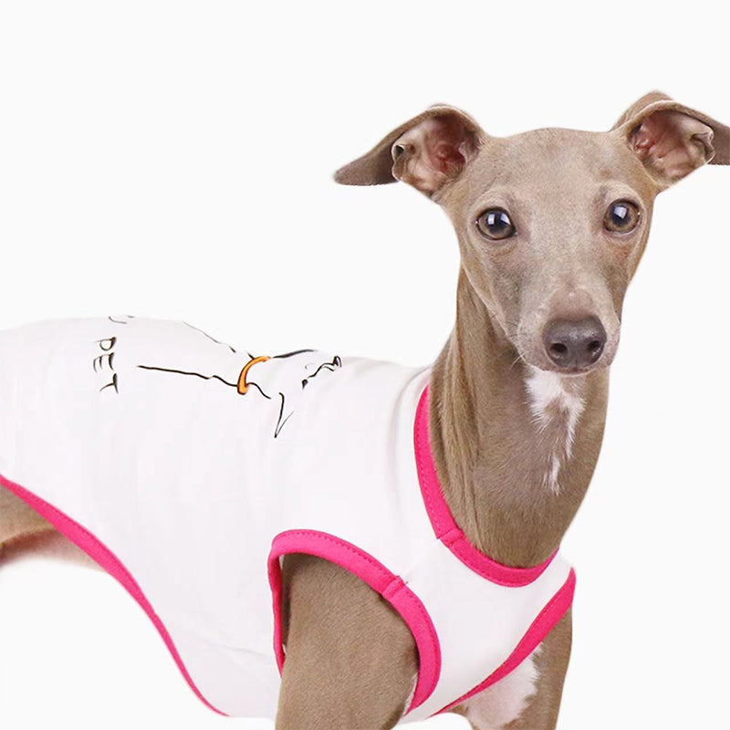 Cotton Soft Tank Top Shirt Italian Greyhound Whippet Dog Clothes - PIKAPIKA