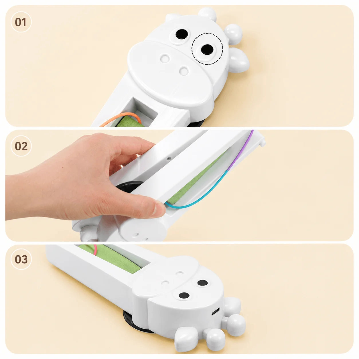 Interactive Electric Cat Teaser – Automatic Wall-Mounted Flicking Rope Toy