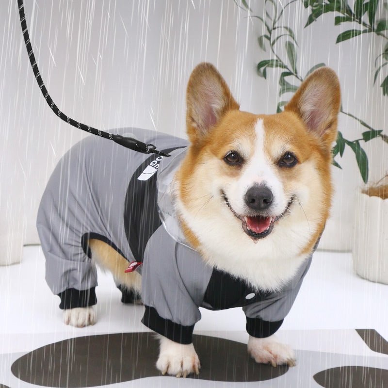 4 Legs Raincoat Reflective Waterproof Corgi Clothes With D - ring - PIKAPIKA
