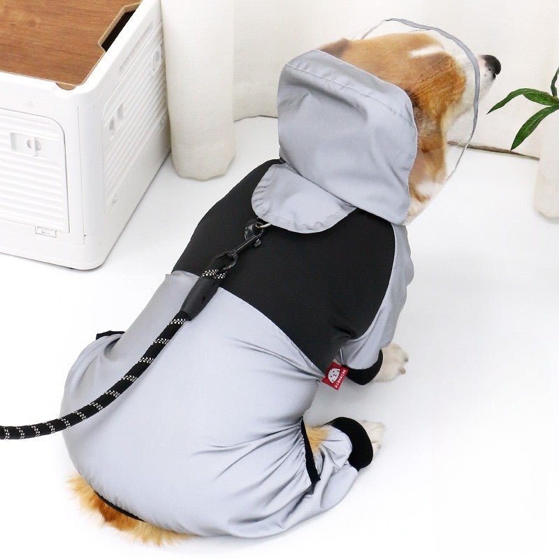 4 Legs Raincoat Reflective Waterproof Corgi Clothes With D - ring - PIKAPIKA