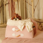 Pet Carrier with Removable Plush Liner - Alloy Hardware & Anti-Tarnish Horn Buckle