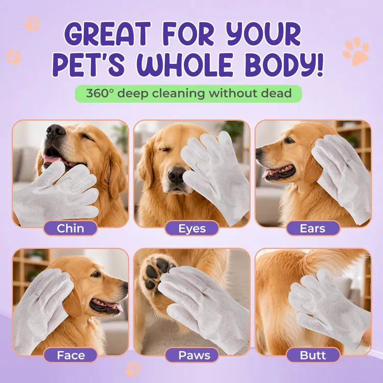 Nut Scent Pet Cleaning & Deodorizing Glove Wipes (20 PCS)