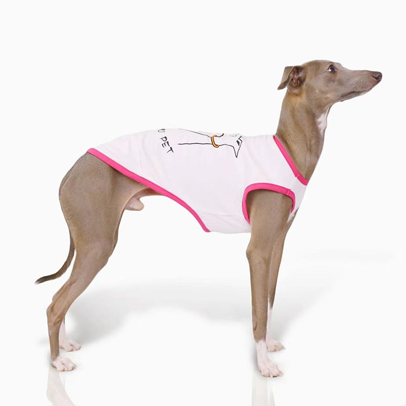 Cotton Soft Tank Top Shirt Italian Greyhound Whippet Dog Clothes - PIKAPIKA