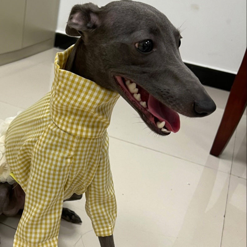 Breathable Cotton Linen Shirts Italian Greyhound Whippet Clothes - PIKAPIKA