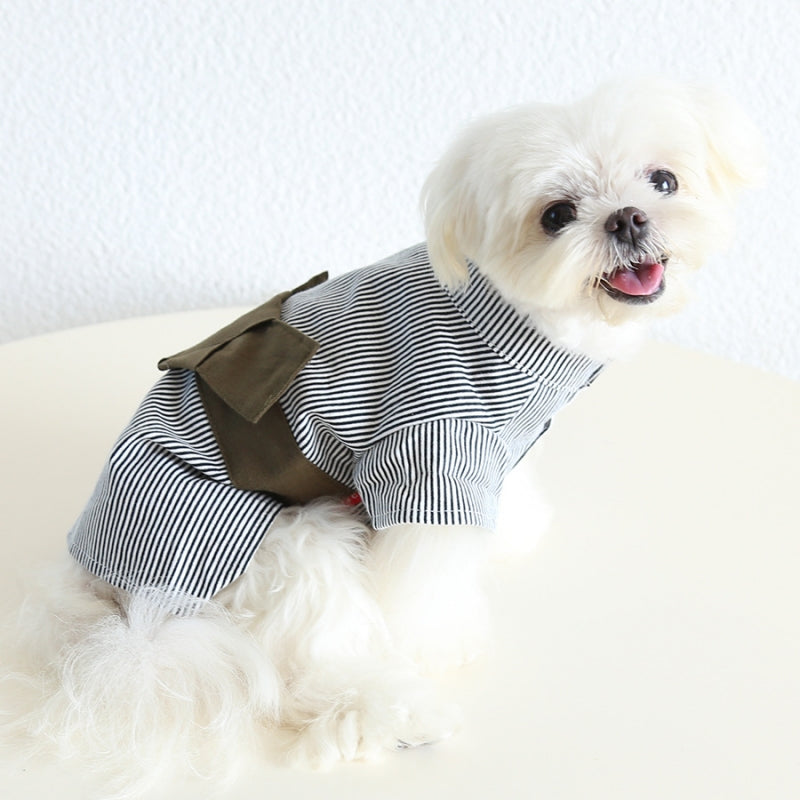 Cotton Striped Shirt for Small Medium Dogs Pet Clothing