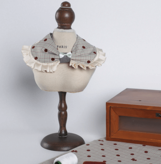 Pet drool bib Mist Gray Original Design Triangle Bib