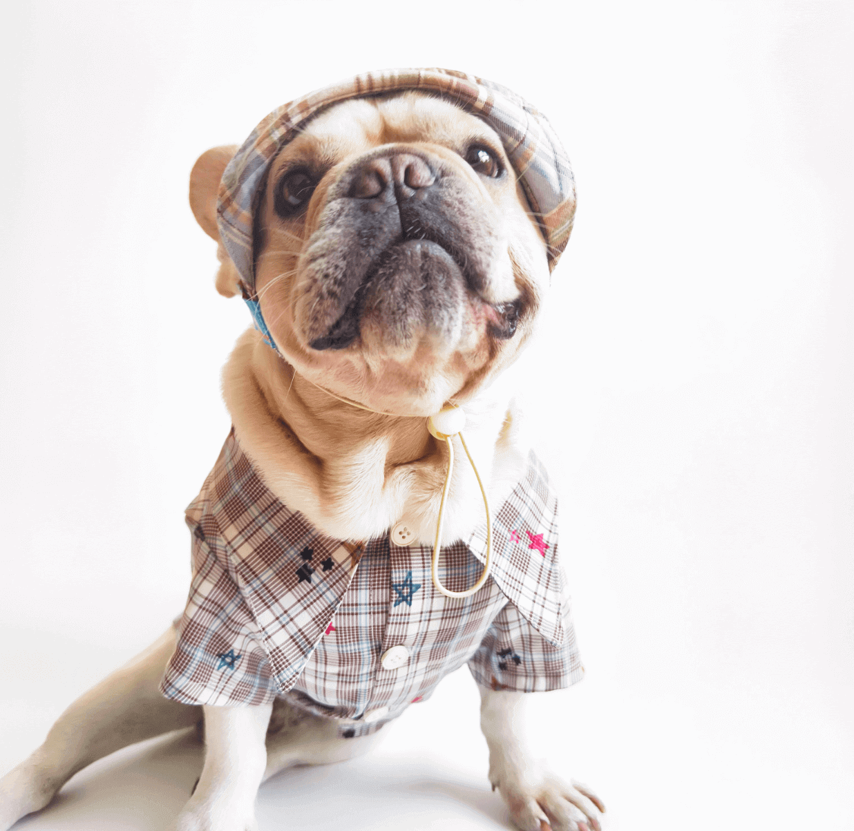 Classic Plaid Dog Shirt – Breathable Pet Top