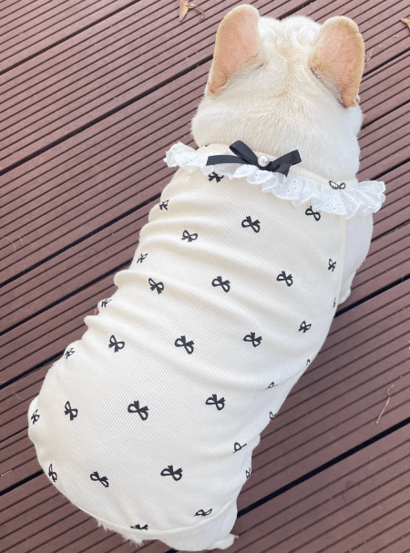 Butterfly Lace Pet Camisole – Stretchy Knit Dog Top