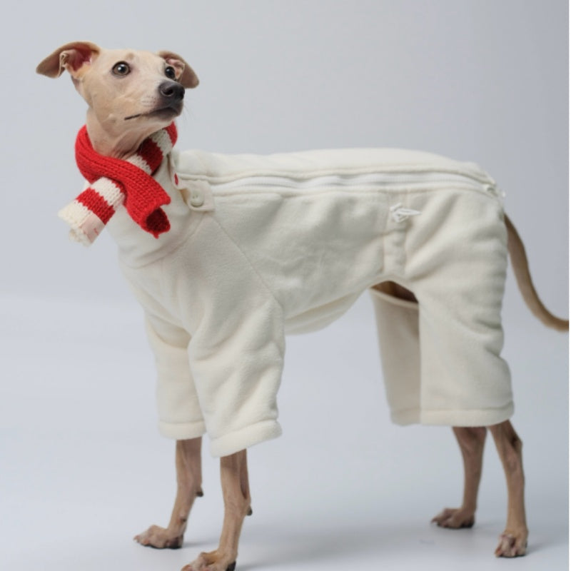 Anti-Static Fleece Corduroy Jumpsuit for Whippet & Italian Greyhound
