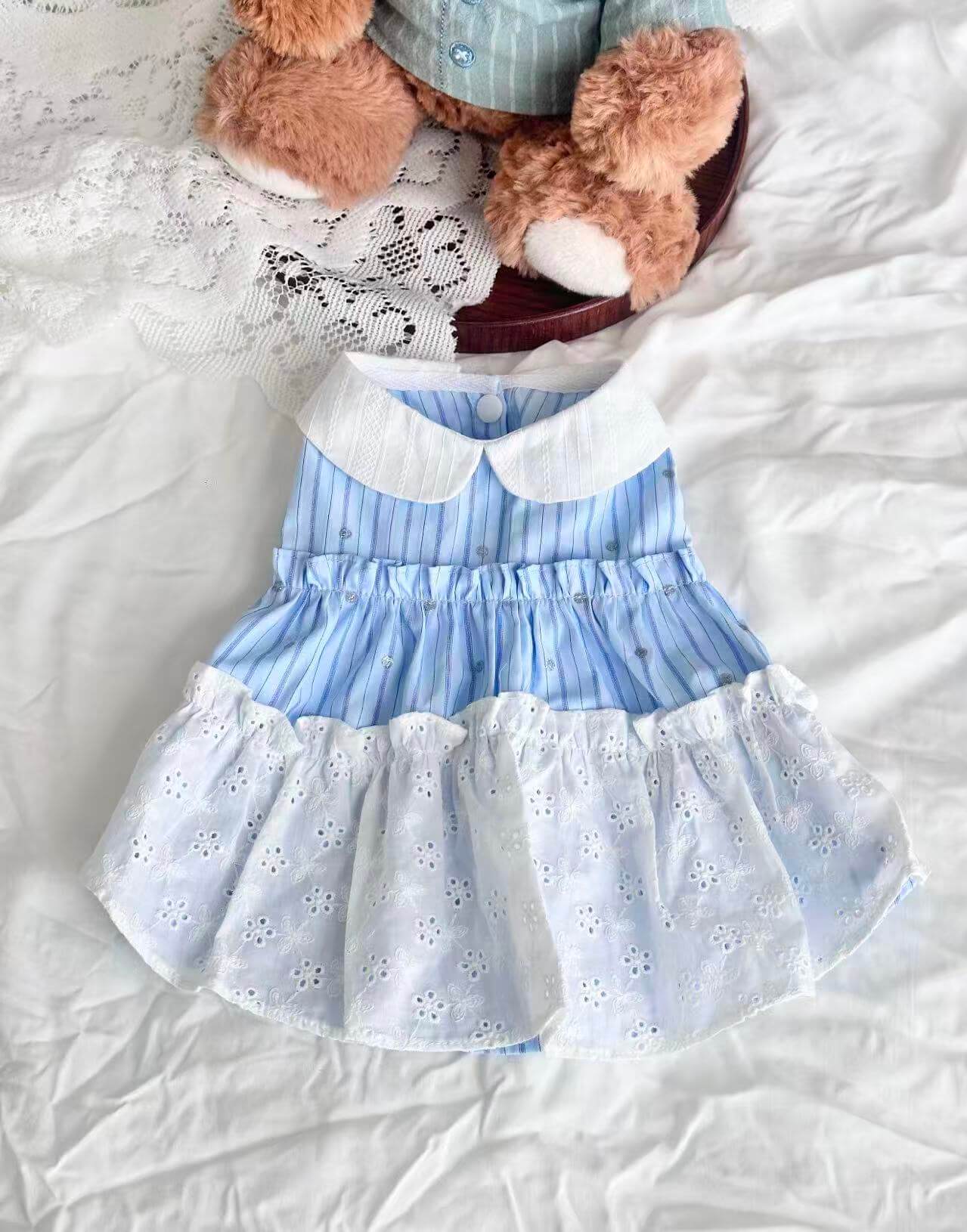 Blue Tutu Dress for Dogs - Fluffy Puppy Party Outfit