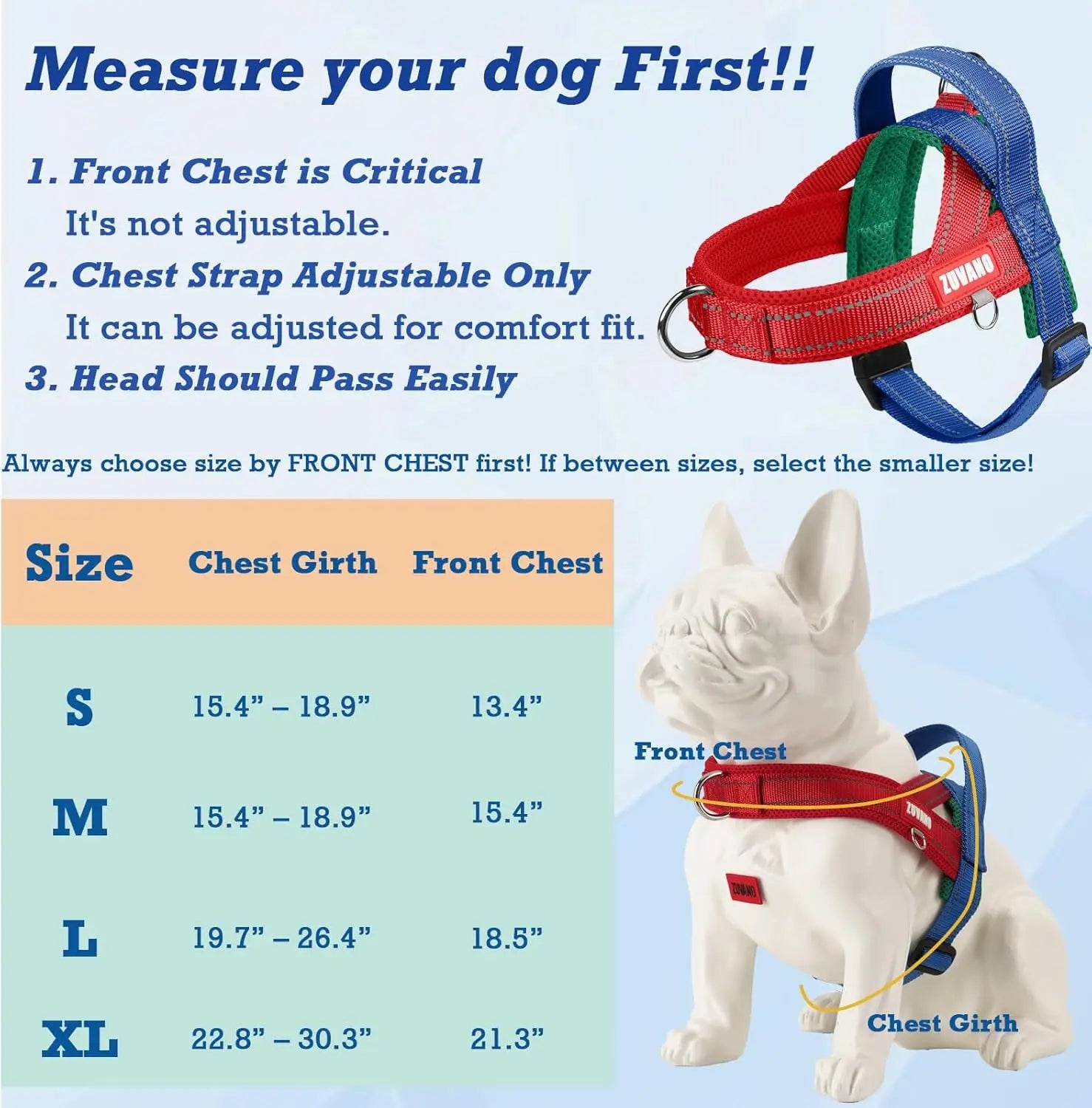 French Bulldog No-Pull Harness