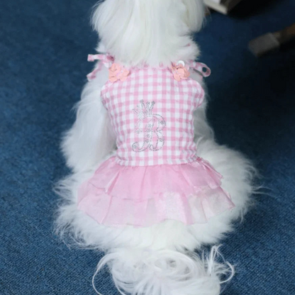 BELO Bubble Skirt Pet Dress in Pink – Cute Dog / Puppy Dress Outfit - TAHUPET.co