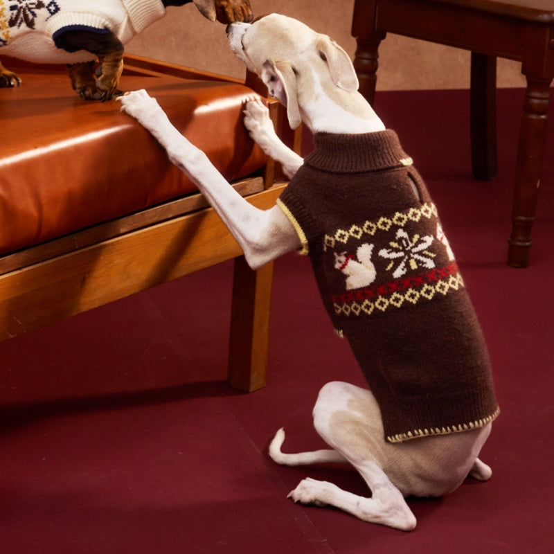 Christmas Sweater Dog Clothes Italian Greyhound Whippet