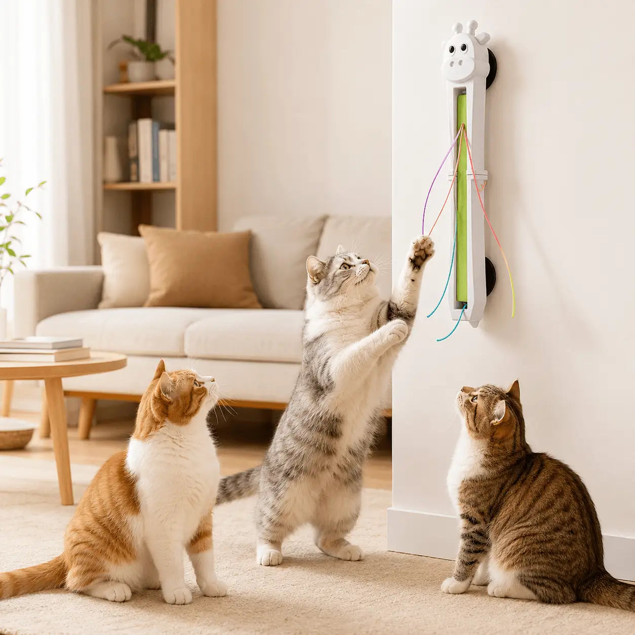 Interactive Electric Cat Teaser – Automatic Wall-Mounted Flicking Rope Toy