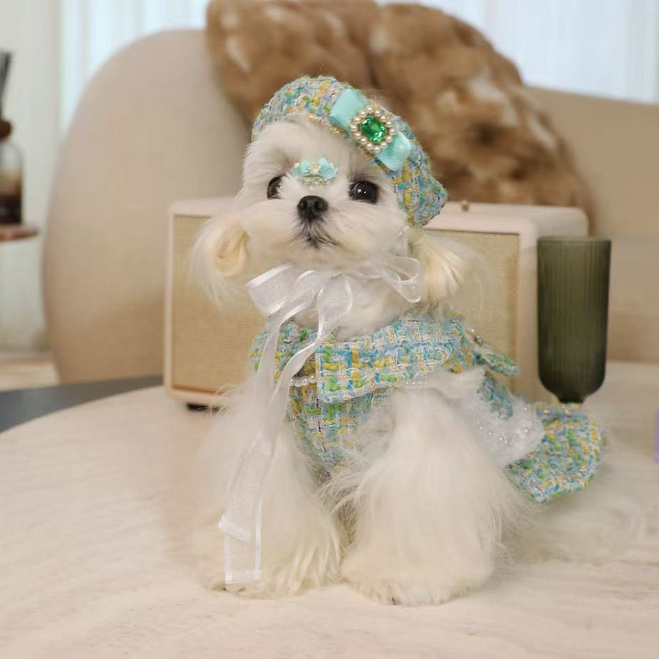 BELO Green Chic Dog Dress - Fashional Pet Outfit