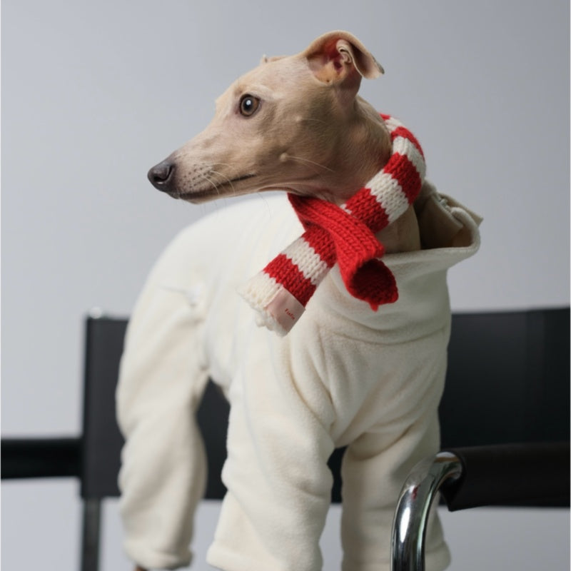 Christmas New Year Striped Color Block Scarf for Dogs Italian Greyhound Whippet