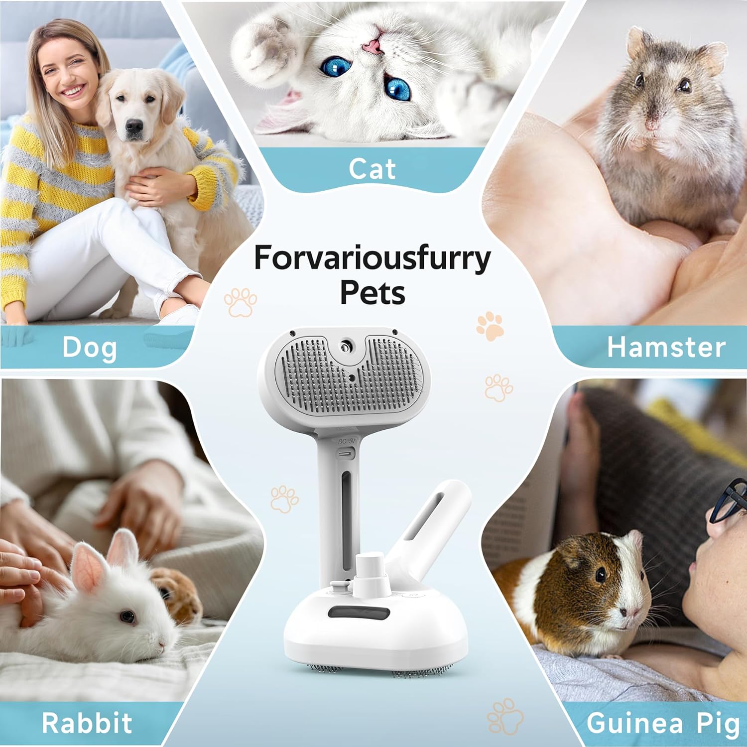 3-in-1 Pet Spray & Massage Brush