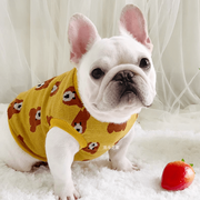 French Bulldog Fleece Vest – Double Knit Jacquard Warm Top