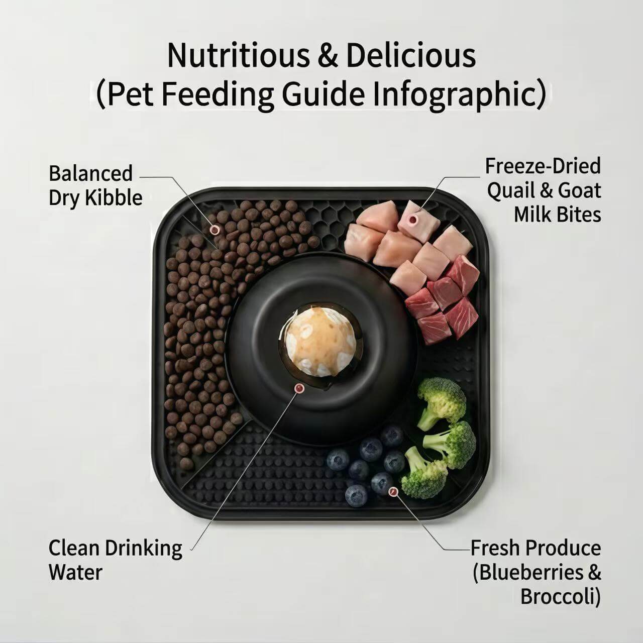 Rolling Ball Slow Feeder & Lick Mat