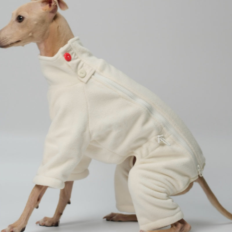 Anti-Static Fleece Corduroy Jumpsuit for Whippet & Italian Greyhound