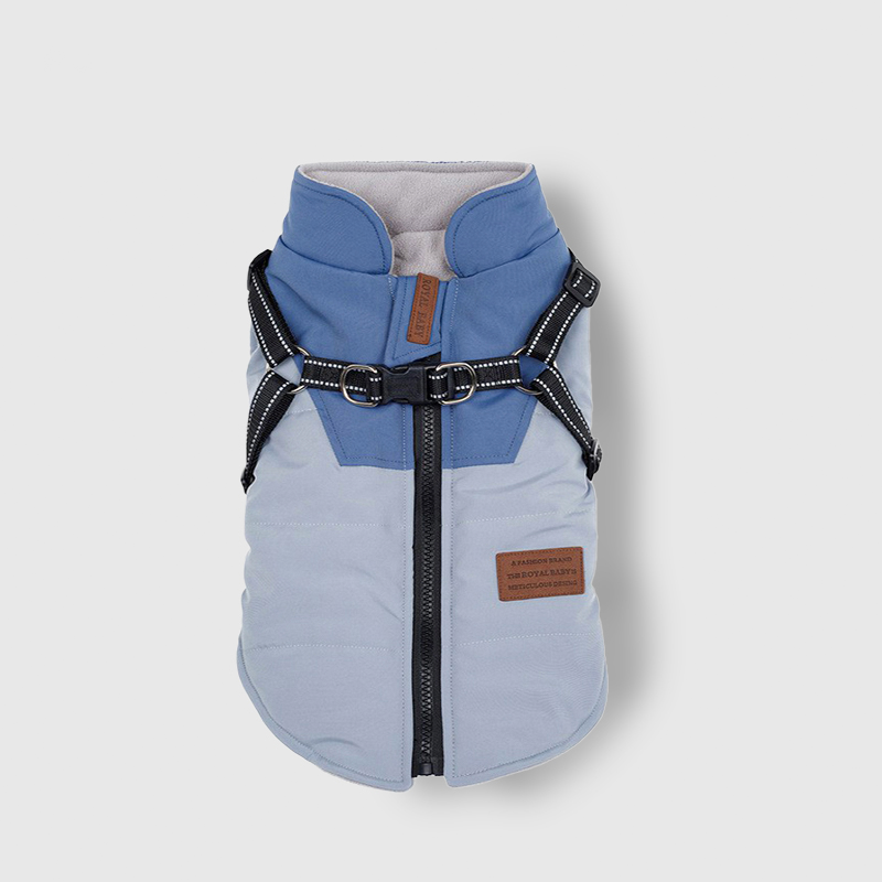 Dog Jacket Padded Vest Sleeveless Clothes with D Ring Winter Warm - PIKAPIKA