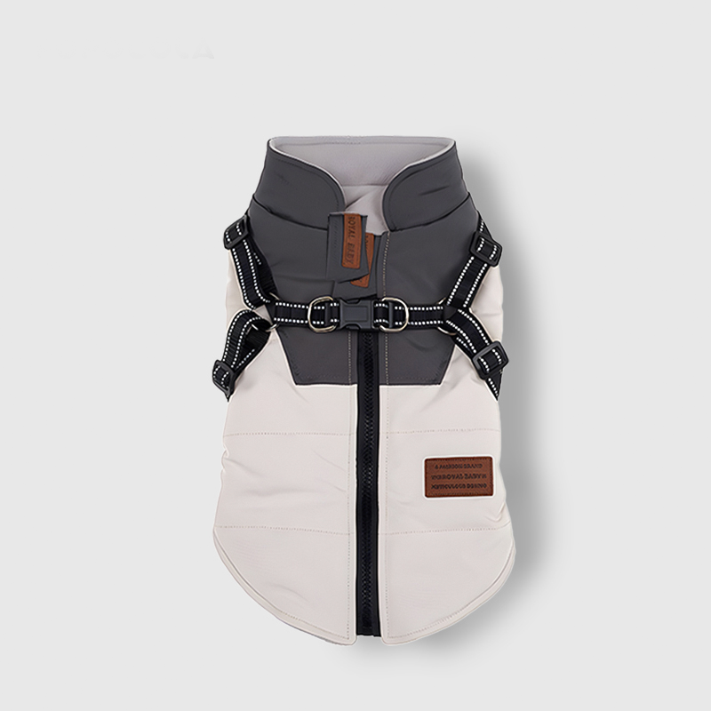 Dog Jacket Padded Vest Sleeveless Clothes with D Ring Winter Warm - PIKAPIKA