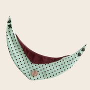 Mint Polka Dot Dog Bandana – Cute & Fresh Cotton Scarf for Pets